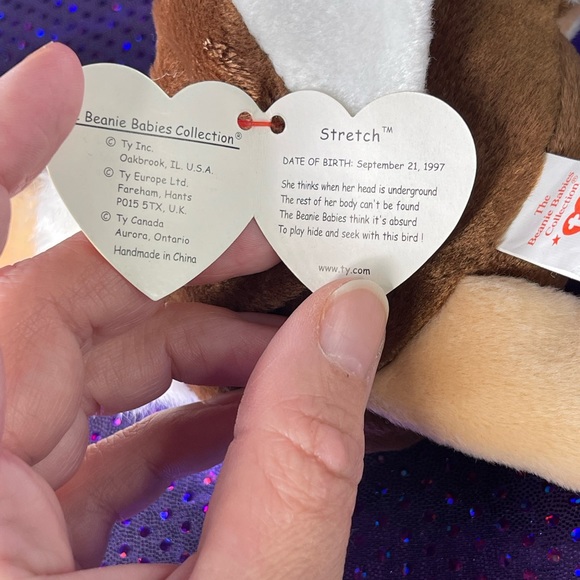 RETIRED - Ty Beanie Baby - Stretch - The Ostrich - 1997 5th Generation Stamp 601 - Picture 5 of 8